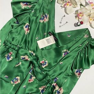 Betsy Johnson Green Silk Dress